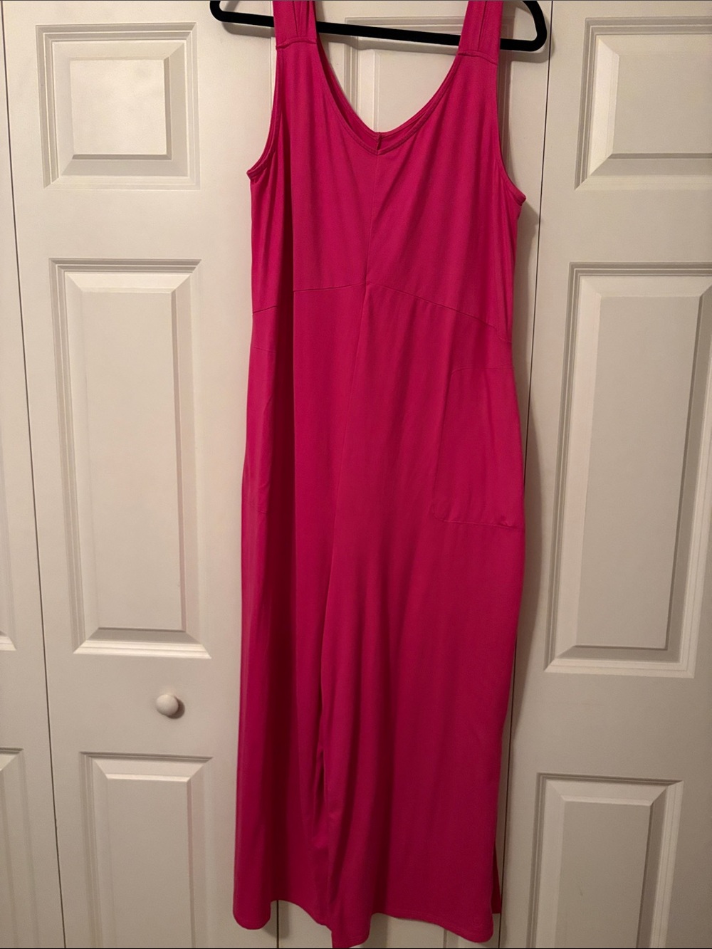 Cuddl Duds Hot Pink Sleeveless Jumpsuit Romper